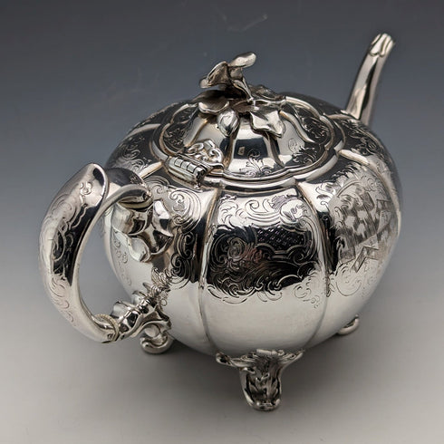 1840 年英國古董純銀學士茶壺 492 克巴納德家族